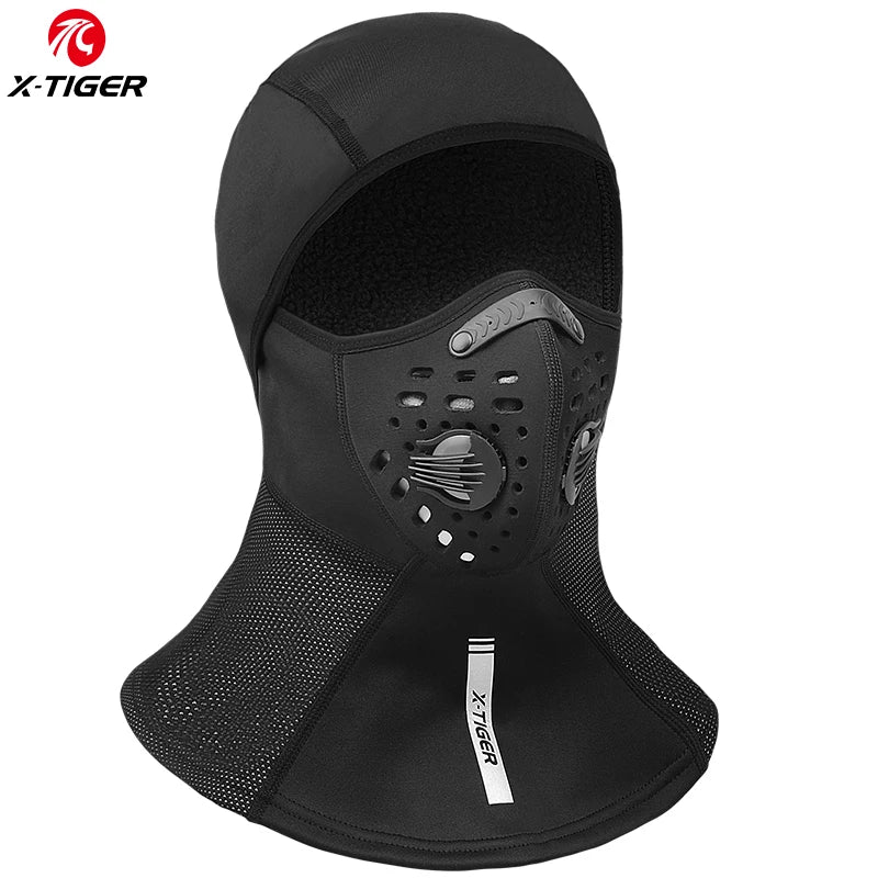 X-TIGER Winter Cycling Cap Fleece Thermal Full Face Cover Windproof Anti-Dust Cycling Mask Balaclava Skiing Skating Hat