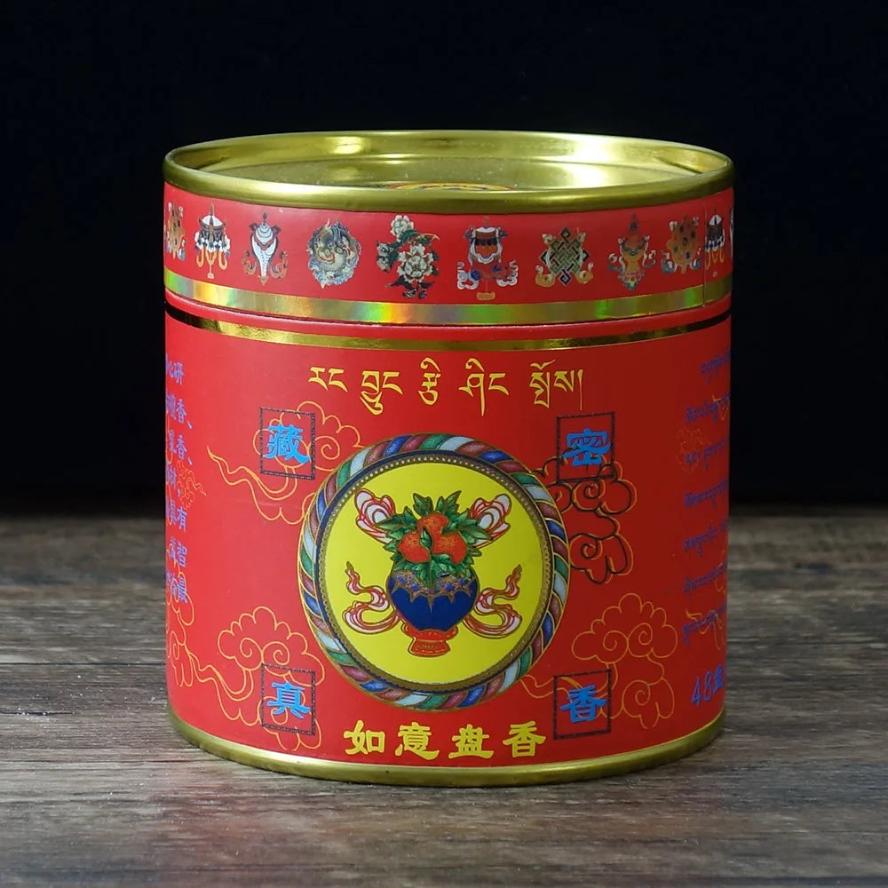 Handmade Tibetan Sandalwood Coil Incense - Natural Rare Wood Aroma for Home Meditation, Yoga, Relaxation - Long Lasting 4H Burn