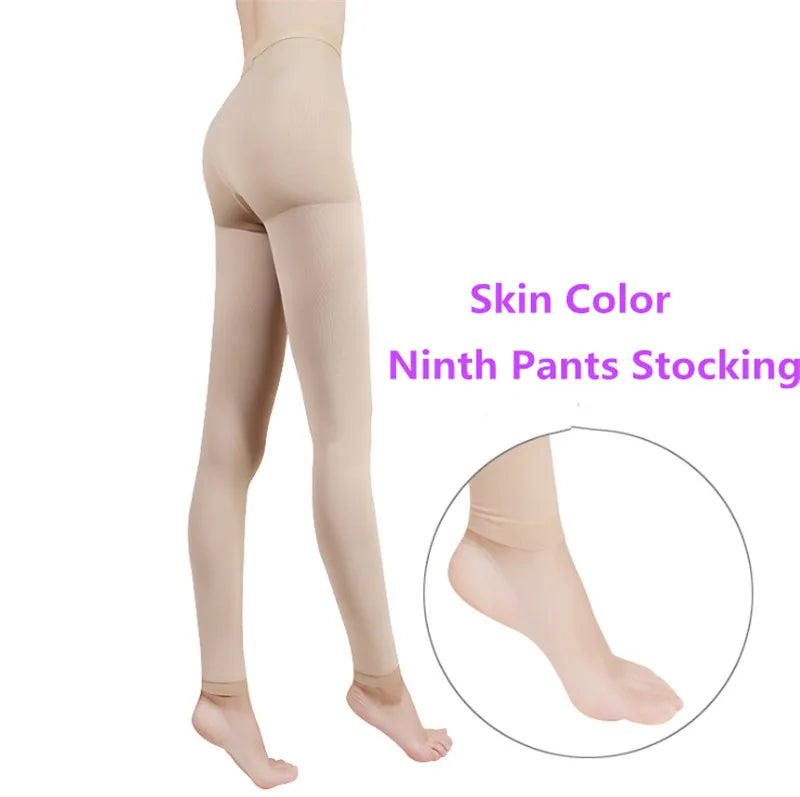 Compression Pantyhose Ninth Pants Stocking 23-32mmHg for Edema, Varicose Veins Medical Slimming Stockings Medical Pantyhose