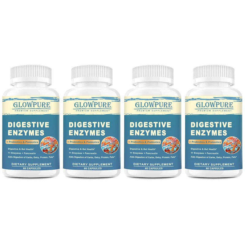 Digestive Enzyme Supplement with Prebiotics & Probiotics - Supports Nutrient Absorption | Gut Health Promotes Digestion | Immune