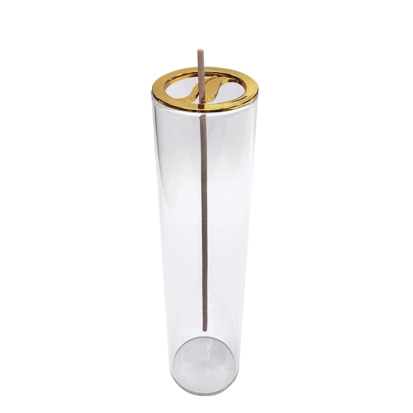 Incense Stick Holder with Glass Ash Catcher – Anti-Ash Flying, Modern Burner for Meditation, Yoga, Spa, Home Decor