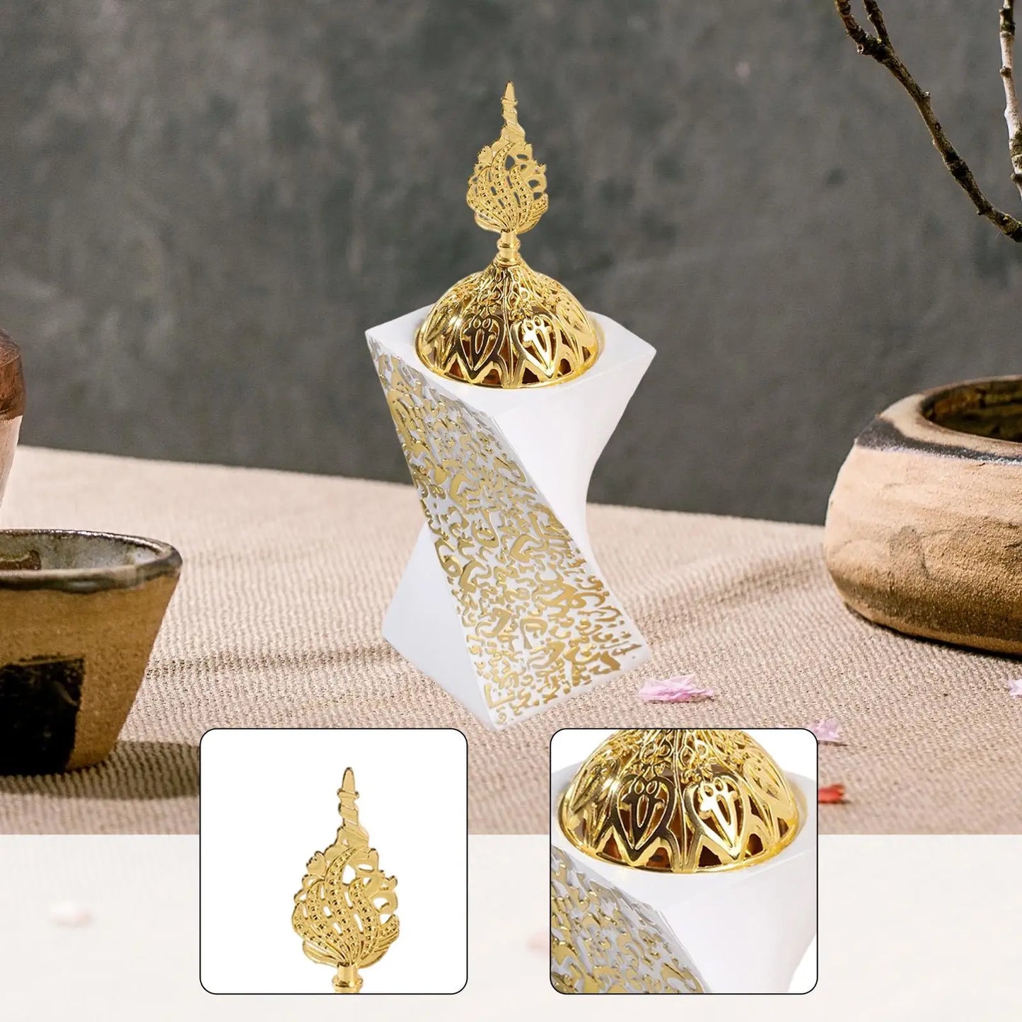 Incense Burner Stand Modern Incense Holder Accent Room Meditation Censer for Home Fragrance Desktop Gift Festivals Party Hotel
