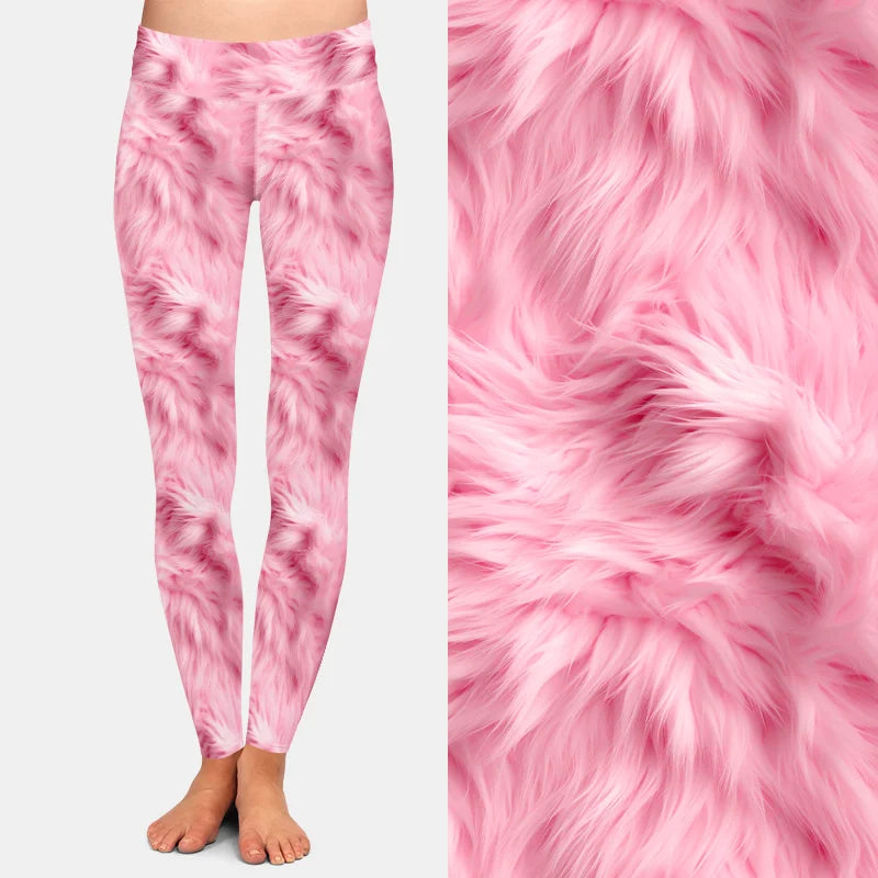 New High Waist Flower Printed Women's Leggings Sports Tight Pants High Quality High Elasticity Slim Fit Tight Pants