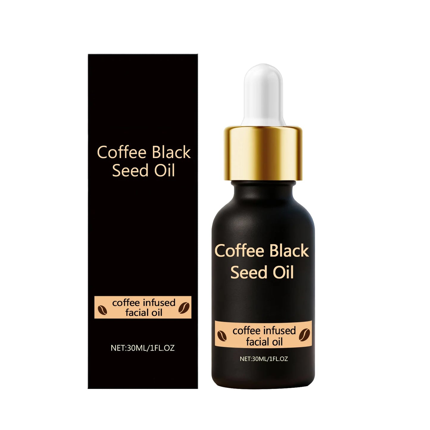 Coffee Black Seed Oil Deep Hydration Face Rejuvenation Soft Smooth Skin Barrier Repair Improve Dryness Anti-Wrinkle Facial Oil