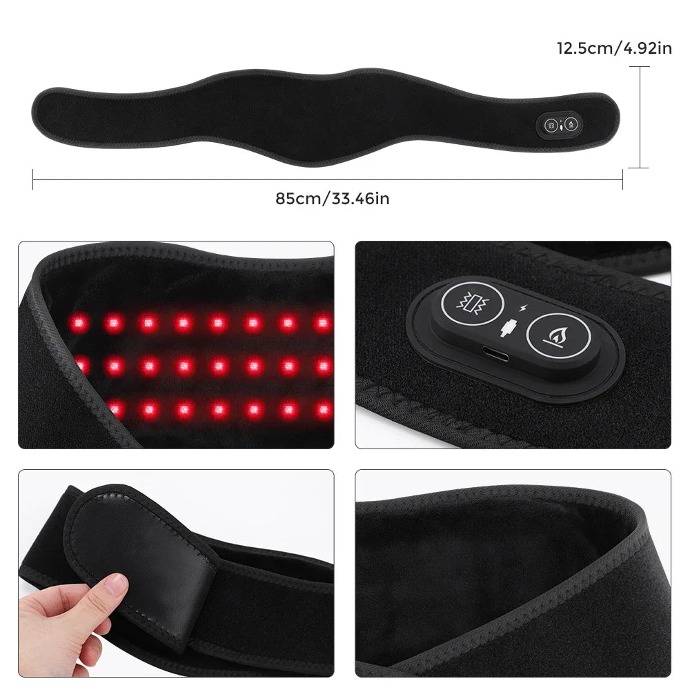 Electric Wireless Heated Neck Protection Belt Three Adjustable Temperature Levels Warmth Neck Massage Relaxation Full body use