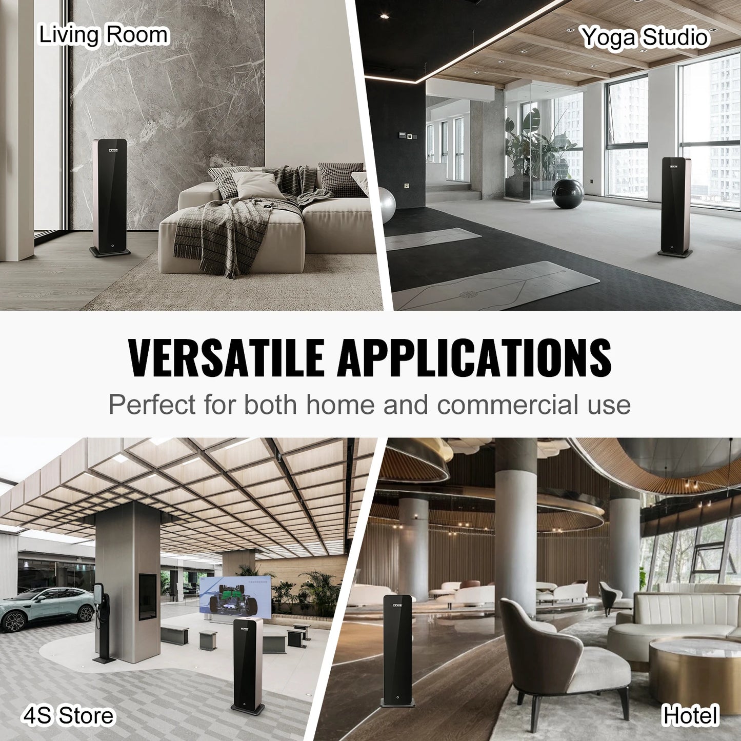 SucceBuy Bluetooth Smart Cold Scent Air Diffuser 3000sq.ft Floor Standing Aromatherapy Machine for Large Room Office Hotel
