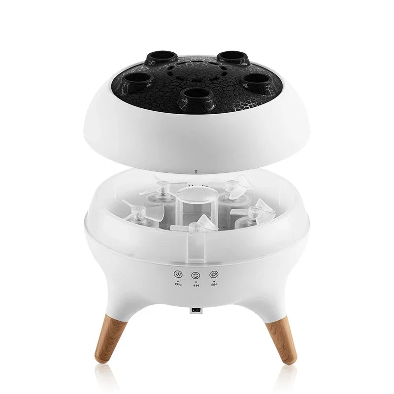 Dynamic Jellyfish Aroma Diffuser, Sound-Activated Mist, Colorful Lights, Remote Control, 2 Timers for Home Office