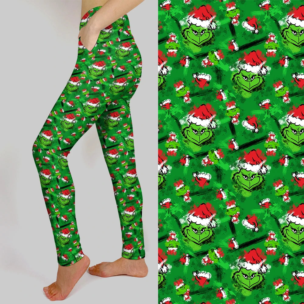 LETSFIND New Arrival Pockets Women Leggings 3D Christmas Print Fitness Legging High Waist Elastic Inside Pockets Pants