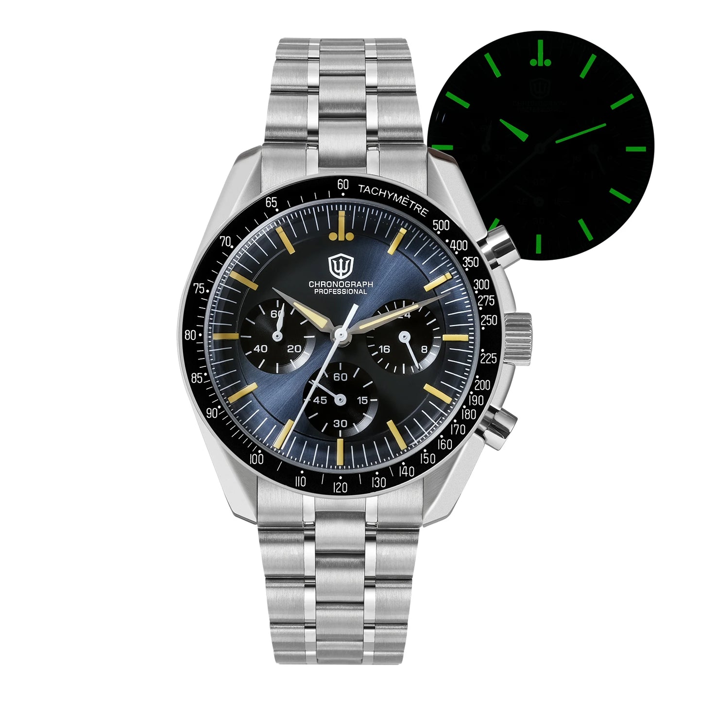 New Mechanical Quartz Watches VK63 Chronograph Sports Watches Bubble Sapphire Ar Waterproof Luminous Watches
