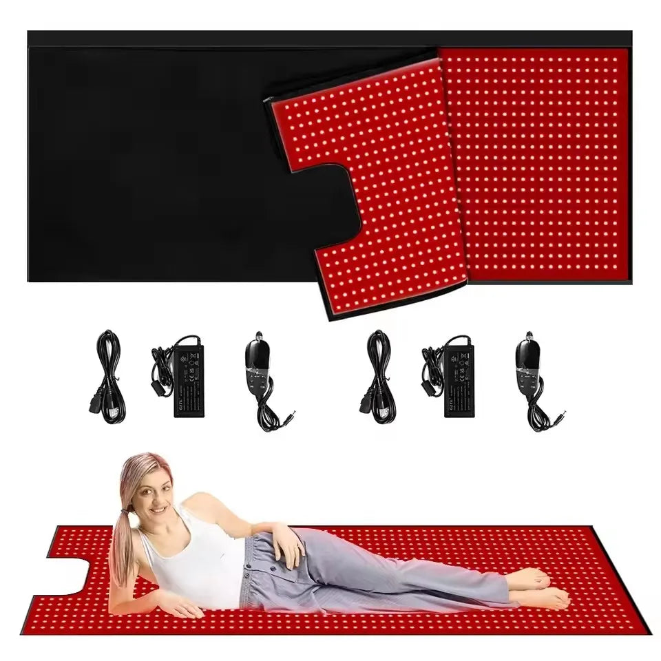 Oversized Red Light Therapy Mat LED 660&850nm near Infrared Sleeping Bag Blanket Whole Body Care Large Pads for Home Fitness