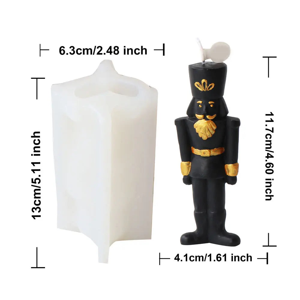 King Candle Silicone Mold Soldier Plaster Resin Ornament Cartoon Ceramics Making Mould Soywax Aromatherapy Home Decor DIY Gifts