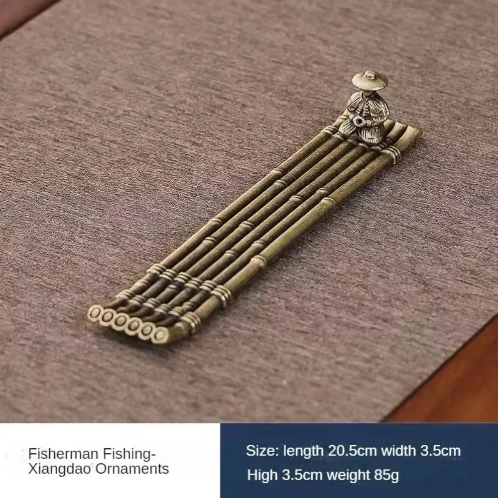 Metal Incense Stick Burner Ancient Style Boat Shape Aromatherapy Burner Classical Elegance Aromatherapy Ornament