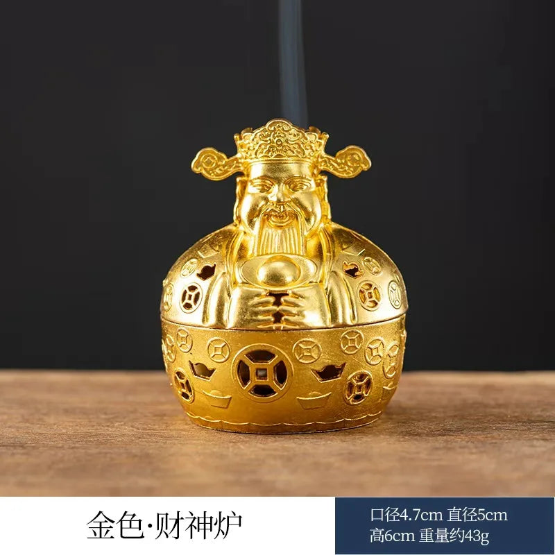 God of Wealth incense burner, incense road aromatherapy burner, tea ceremony ornament, household indoor sandalwood burner