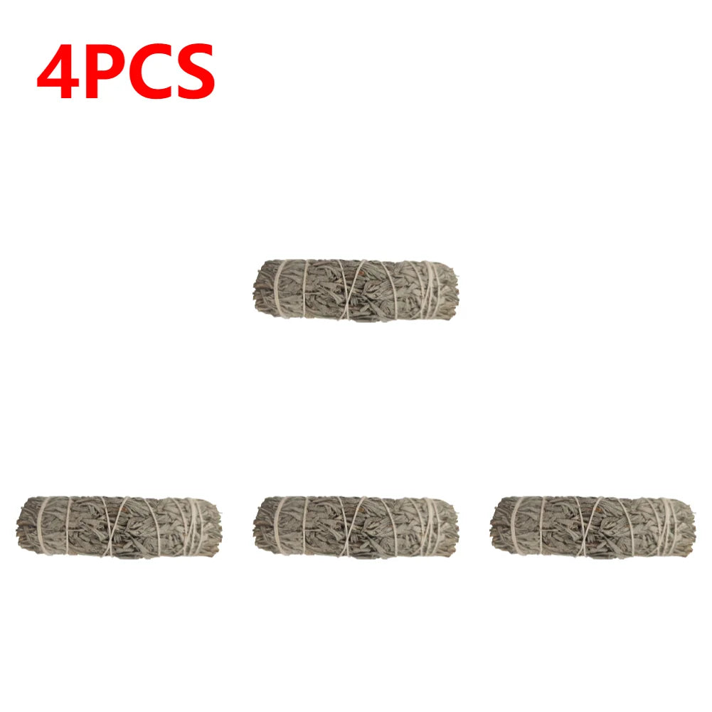 1-5Pcs Incense Blue Sage Bundle Smudge Sticks Wand Portable Treatment Burning Aromatherapy Energy Cleansing Bundles 7-10cm Long