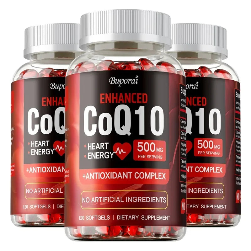 CoQ10 Supplement - Promotes Cardiovascular and Heart Health, Antioxidant, Provides Energy for Overall Health