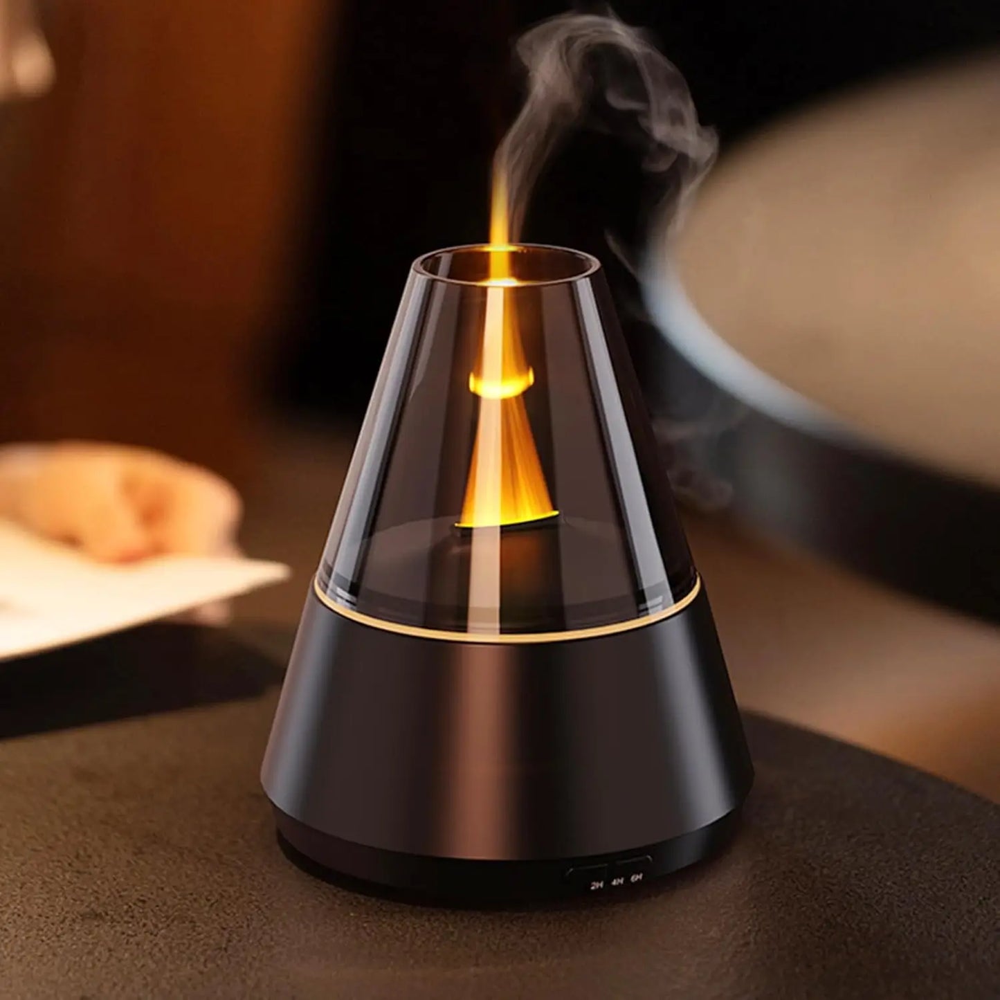 Flame Essential Oil Diffuser Upgrade 7 Colour Lights Aromatherapy Diffuser Diffuser Air Humidifier Aroma Diffusers for Bedroom