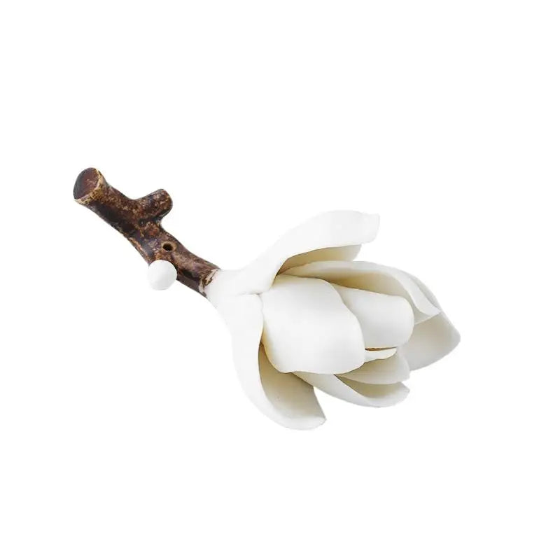 Ceramic Handmade Magnolia Flower Incense Stand Creative Indoor Zen Incense Holder Incense And Tea Ceremony Decoration Gift