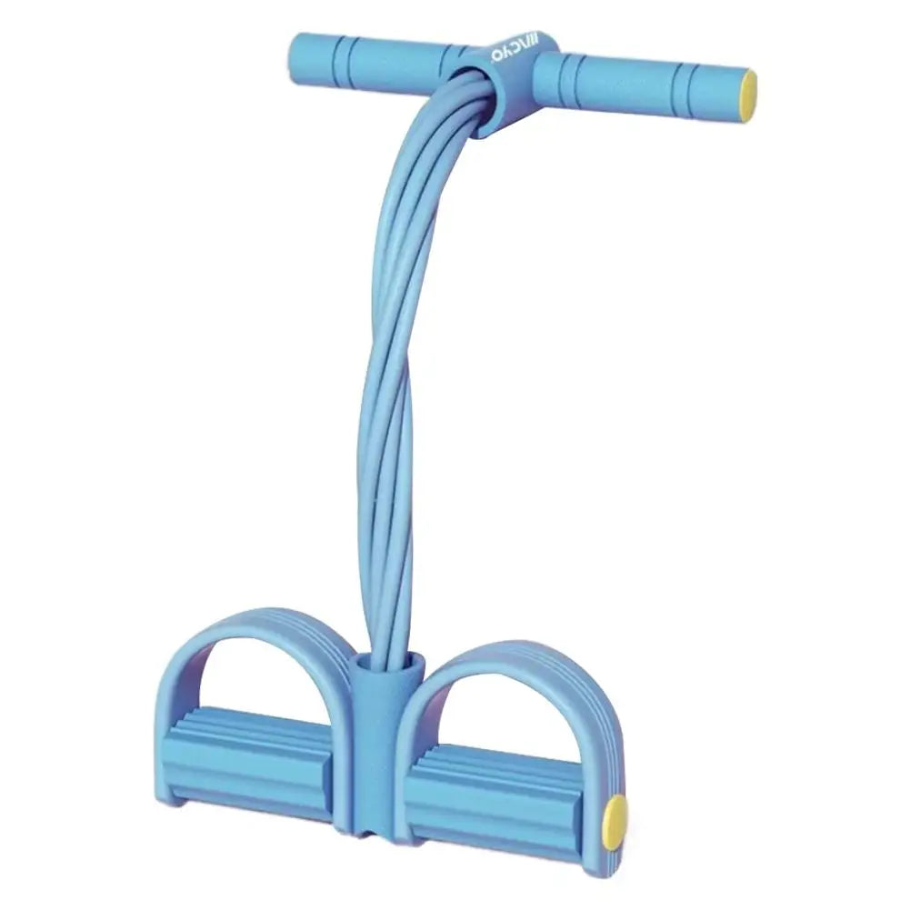 Siix-Tube Pedal Tensioner Resistance Band Multi-Functional Tension Rope Fitness Bands Elastic Yoga Pedal Puller For Exercises