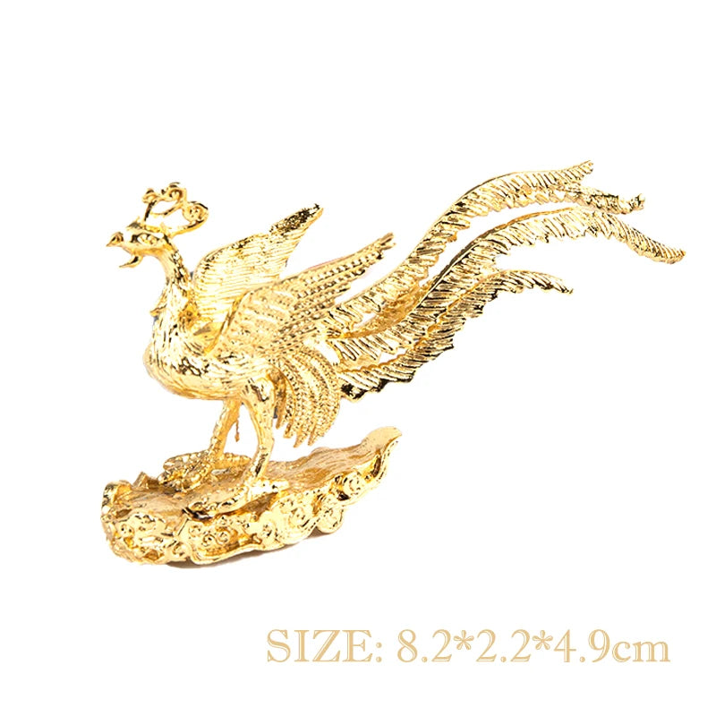 Gold Phoenix Statue Incense Burner 1PCS Portable Incense Stick Holder Home Decoration