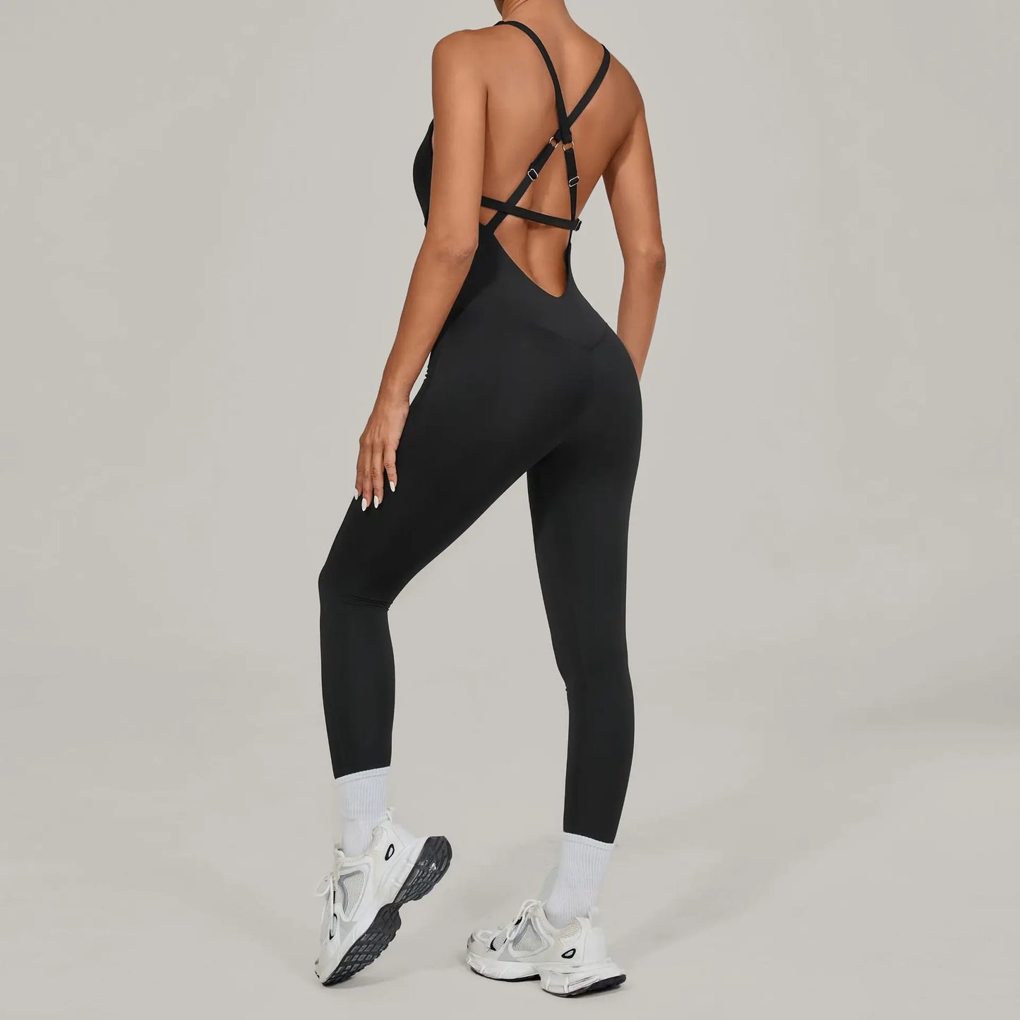 Female Jumpsuit One Pieces Fitness Overalls Body Sexy Bodysuit Sports Jumpsuit Sportswear Purple Woman Clothing Elegant Backless