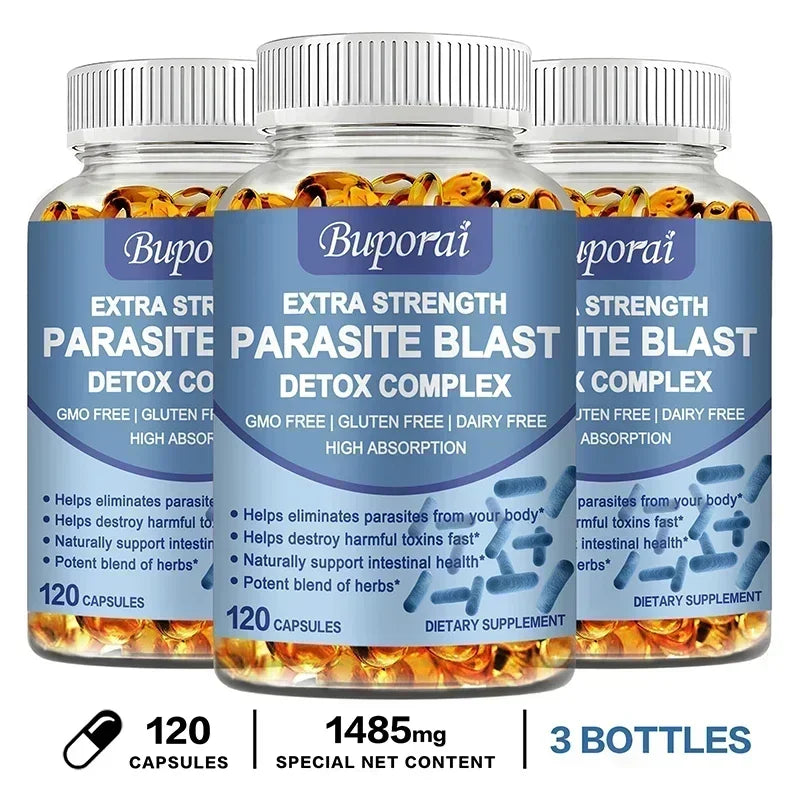 Parasite Blast Detox Complex - Eliminate Parasites, Promote Digestion, Cleanse & Detoxification, Supports Intestinal Health