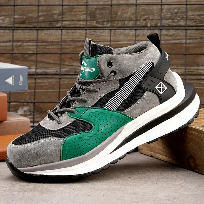 High Quality 2023 Fashion Work Boots Men Anti-puncture Safety Sneakers Steel Toe Cap Indestructible Protective Male Footwear