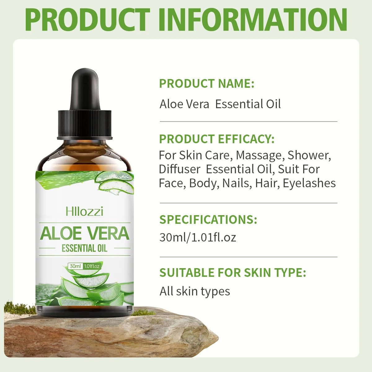 ALOE VERA ESSENTIAL OIL Facial de Aloe que mantiene la piel húmeda, Can be used for hair, face, body, aromatherapy, aromatherapy