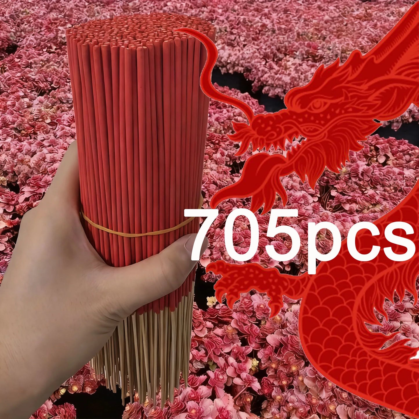 Red Dragon Blood Incense Sticks, 25/105/205/405/705 Sticks, Natural Four-Season Dragon Blood High Quality, Suitable for Home Air Purification, Relaxing Fragrance, Yoga, Office, Tea Room - Perfect for Halloween, Christmas, Eas