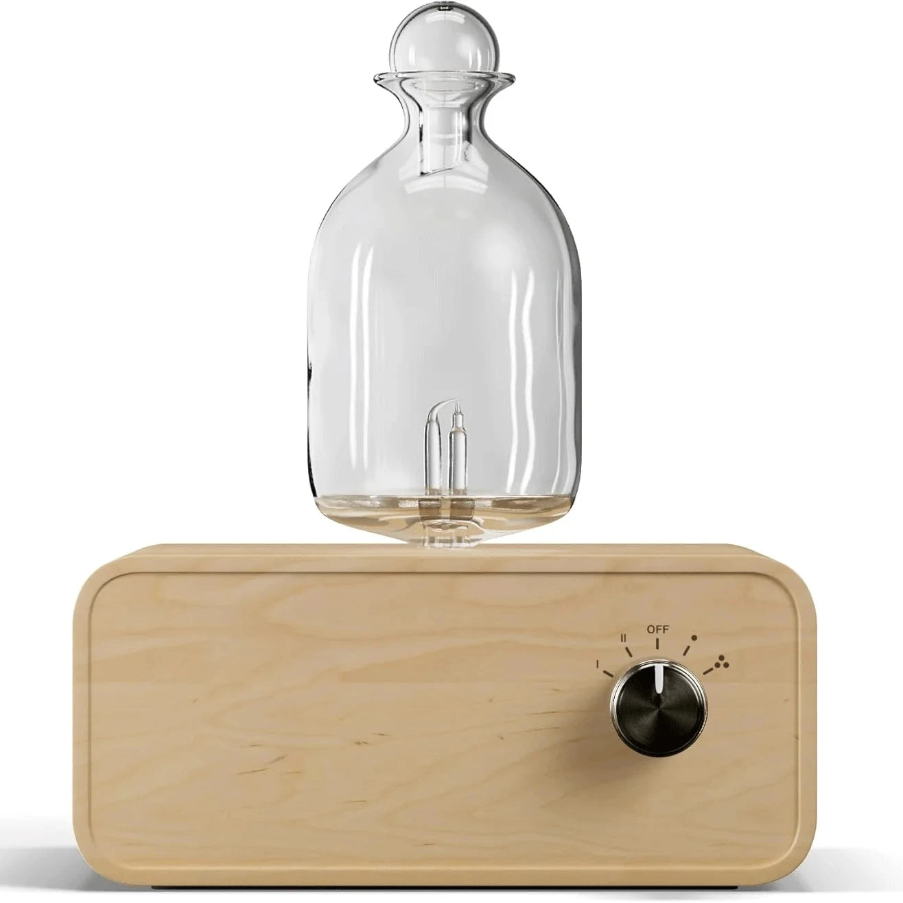 Nebulizing Essential Oil Diffuser Waterless Operated Aromatherapy Diffuser for Home Wood and Glass Aroma Diffuser Scent Machine