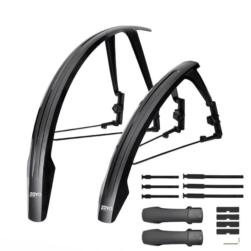 Road Mountain Bike Mudguard Quick-release Waterproof Lengthened Lightweight Streamlined Shape Bicycle Fenders Bicycle Parts