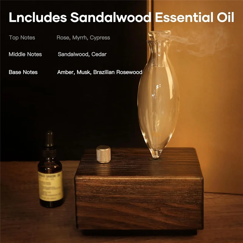 A11R Waterless Oil Diffuser Forhome Large Aromatherapy Forlarge Room Bedroom Hotel Wood Cordless Mini Diffusers