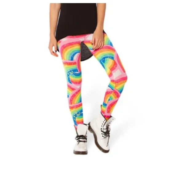 Autumn Poker Flower Leggings Halloween Printed Fashion Stretch Female Leggins For Women Leggin Punk Rock Clothing