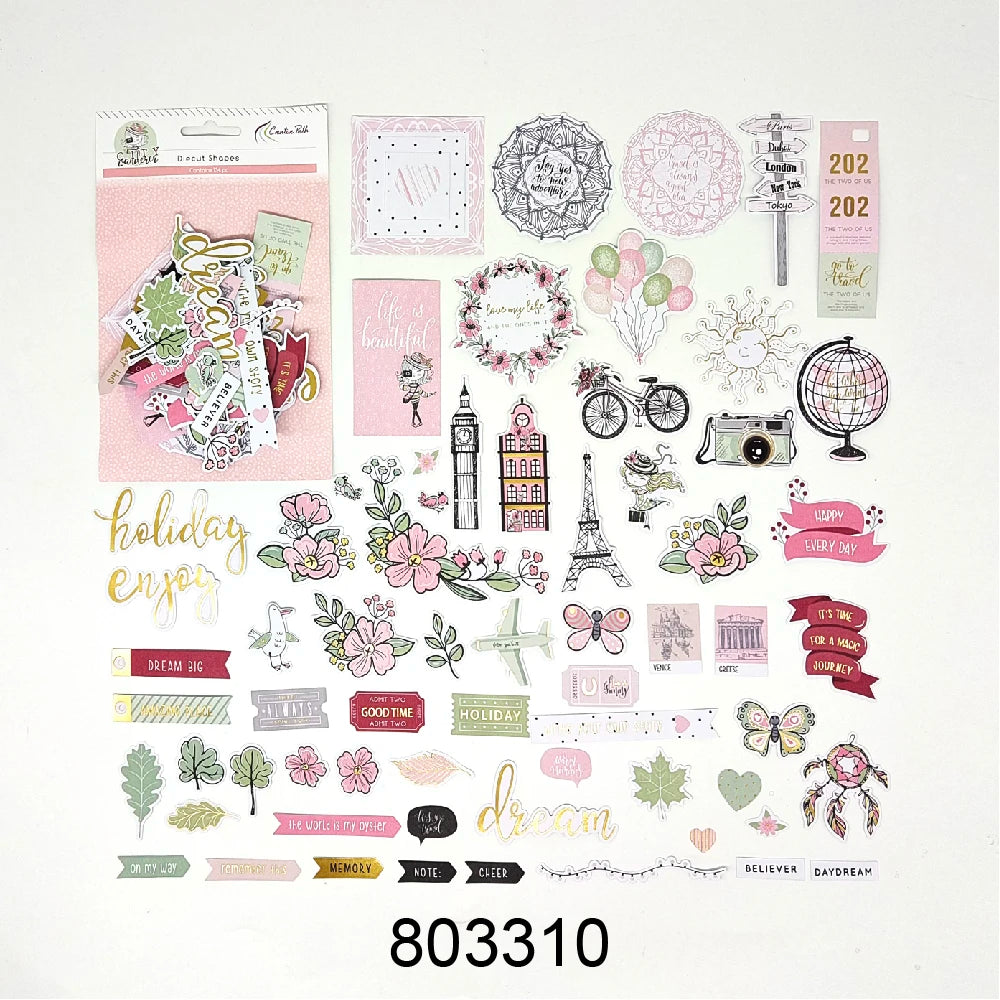 Creative Path Scrapbooking Diecut Paper Cutouts Vintage Die Cuts Ephemera Shapes For Journaling DIY Crafting Planner Card Making