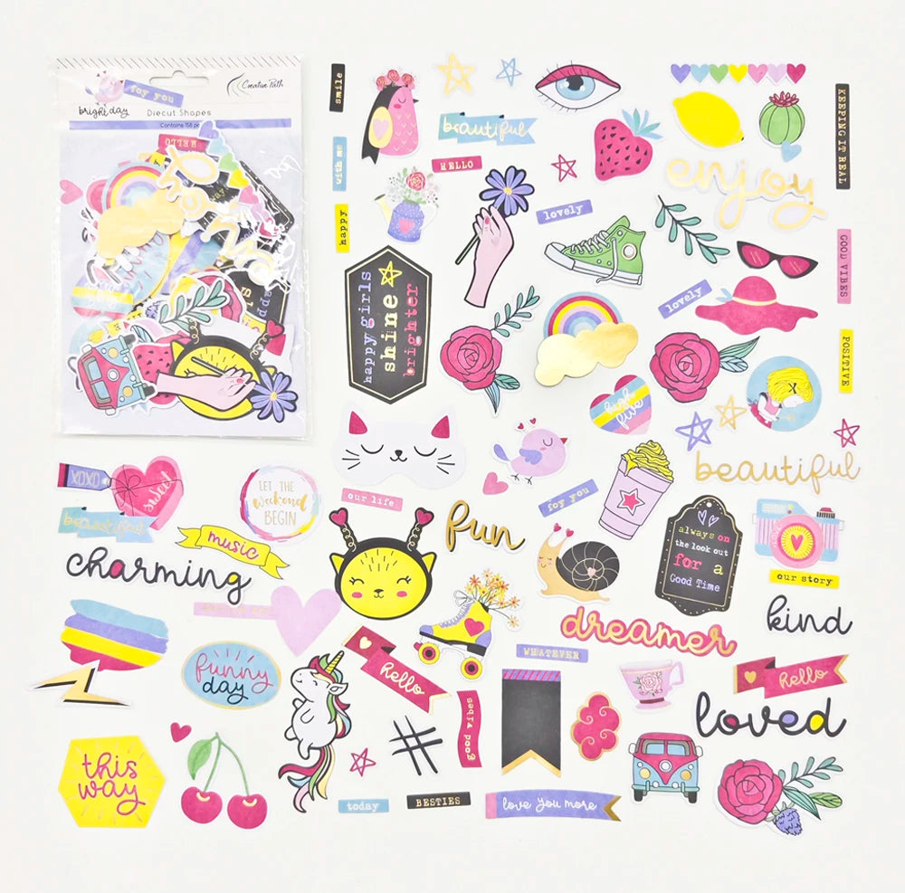 Creative Path Scrapbooking Diecut Paper Cutouts Vintage Die Cuts Ephemera Shapes For Journaling DIY Crafting Planner Card Making