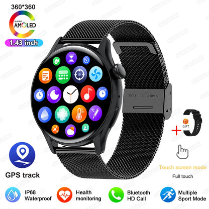 2026New Smart Watch Women 1.43"Ultra-thin AMOLED HD Screen Sport Fitness Bracelet Custom Watch Face Voice Call Ladies Smartwatch