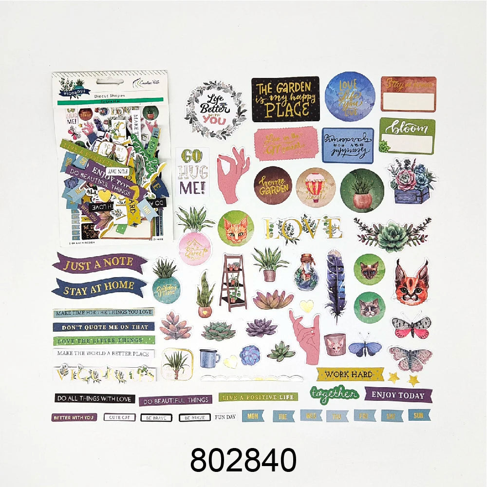 Creative Path Scrapbooking Diecut Paper Cutouts Vintage Die Cuts Ephemera Shapes For Journaling DIY Crafting Planner Card Making
