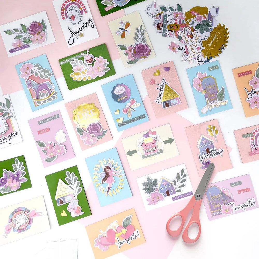 Creative Path Scrapbooking Diecut Paper Cutouts Vintage Die Cuts Ephemera Shapes For Journaling DIY Crafting Planner Card Making