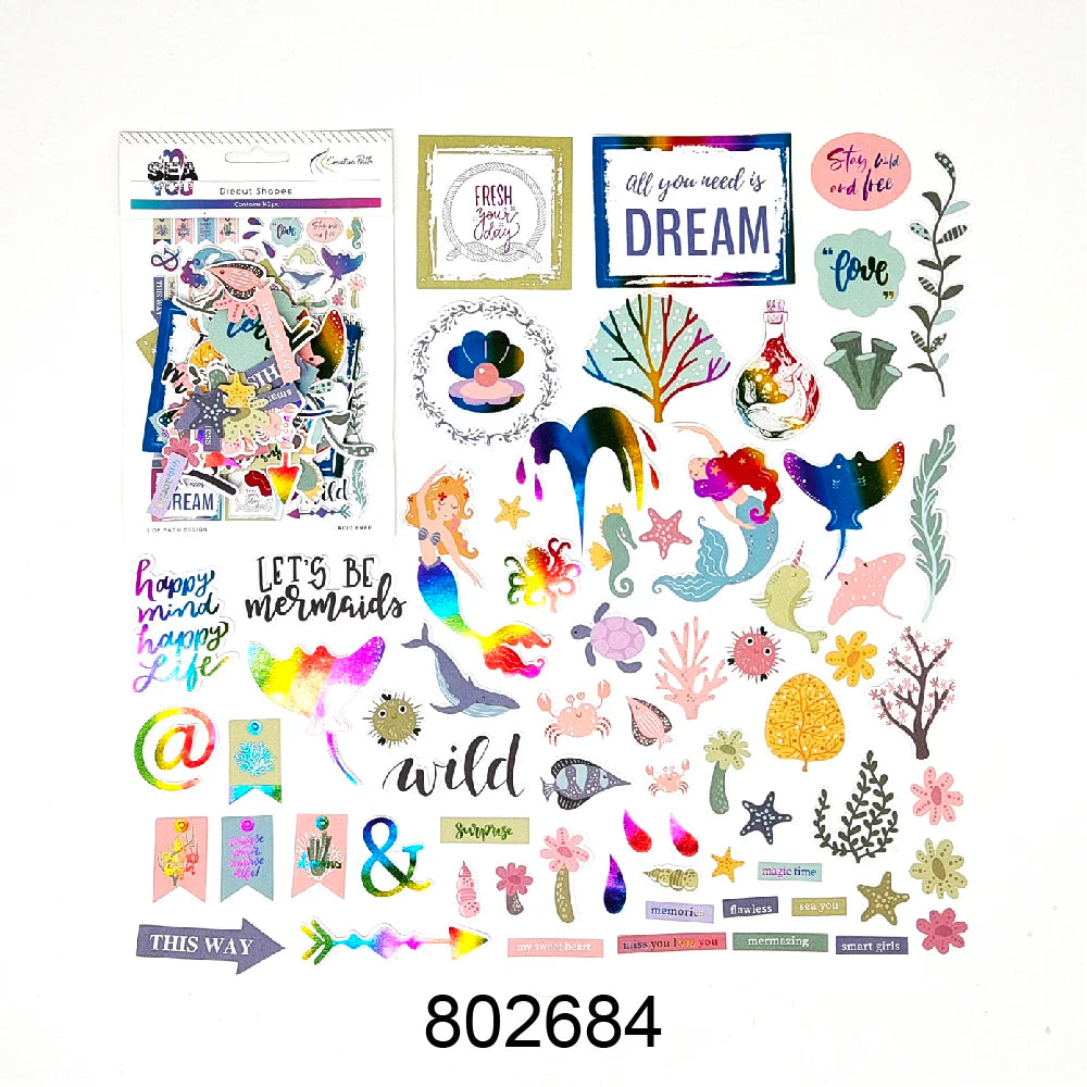 Creative Path Scrapbooking Diecut Paper Cutouts Vintage Die Cuts Ephemera Shapes For Journaling DIY Crafting Planner Card Making