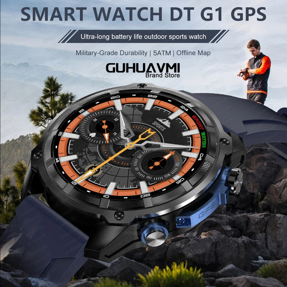 New Offline Map Built-in GPS Smart Watches Sports 5ATM 30M Waterproof 4GB Memory Bluetooth Call Swim Smart Bracelet For Man 2025