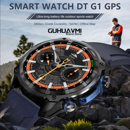 New Offline Map Built-in GPS Smart Watches Sports 5ATM 30M Waterproof 4GB Memory Bluetooth Call Swim Smart Bracelet For Man 2025