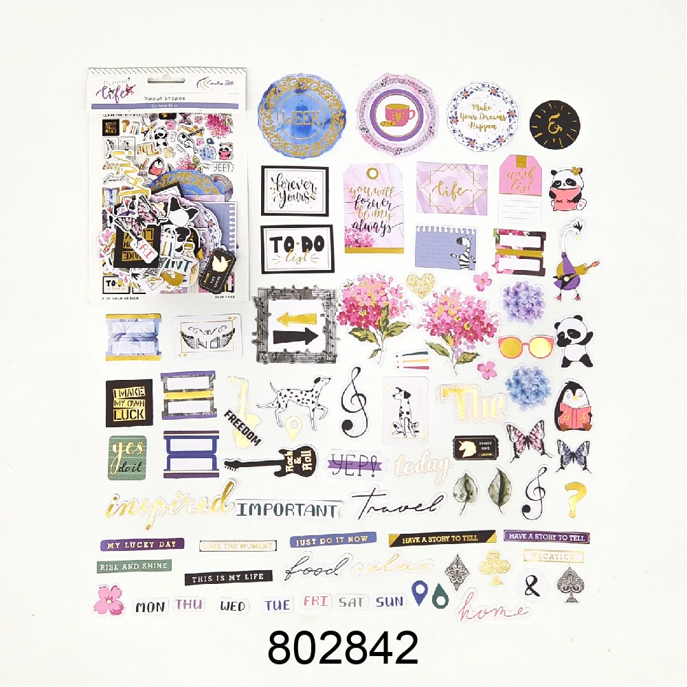 Creative Path Scrapbooking Diecut Paper Cutouts Vintage Die Cuts Ephemera Shapes For Journaling DIY Crafting Planner Card Making