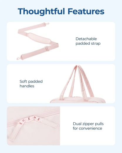 BAGSMART Carry On Travel Handle Bag Unsiex Weekender Overnight Large Capacity Duffle Bags Sports Fitness Bags for Women