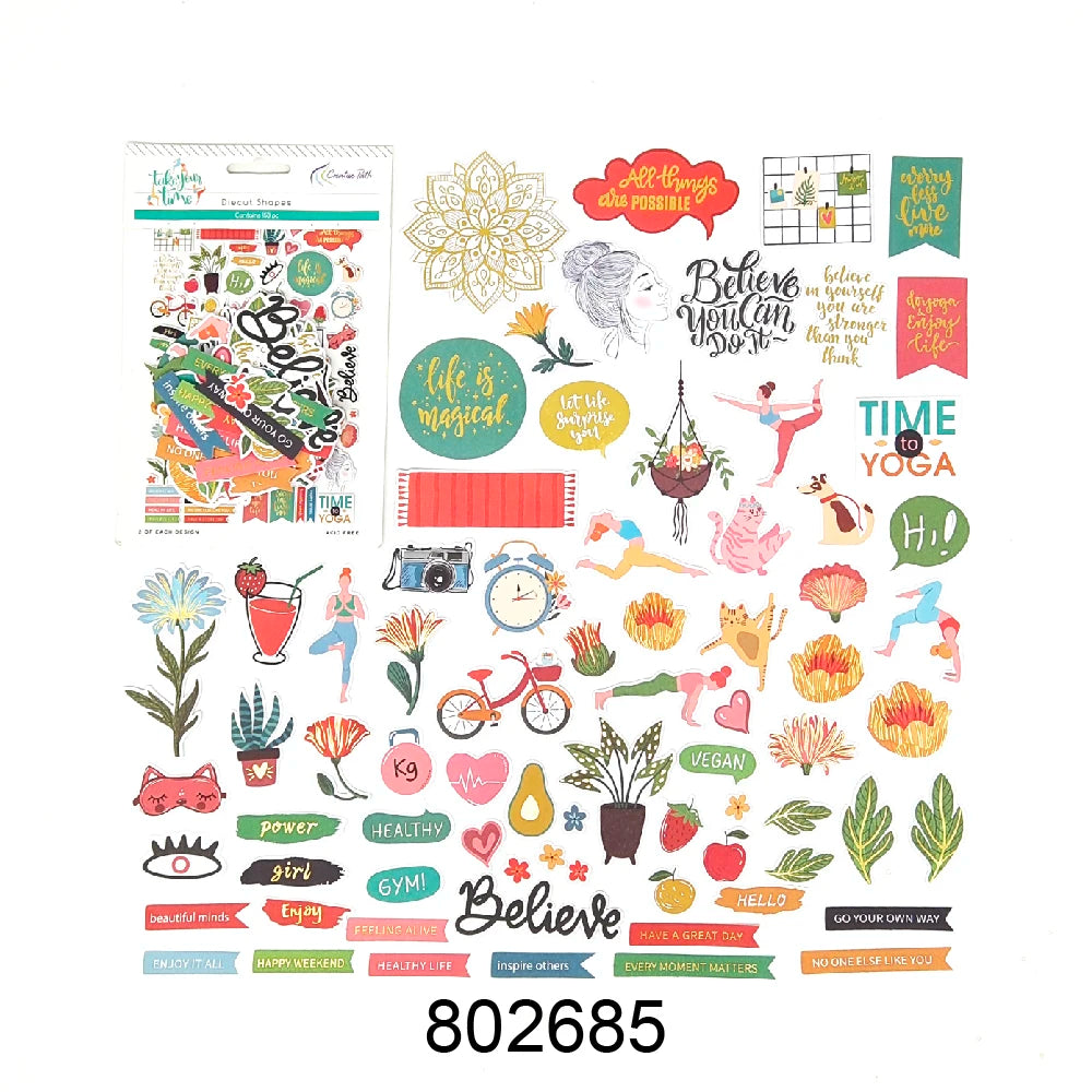 Creative Path Scrapbooking Diecut Paper Cutouts Vintage Die Cuts Ephemera Shapes For Journaling DIY Crafting Planner Card Making