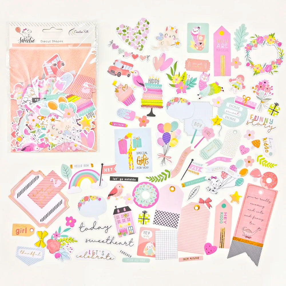 Creative Path Scrapbooking Diecut Paper Cutouts Vintage Die Cuts Ephemera Shapes For Journaling DIY Crafting Planner Card Making