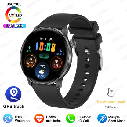 2026New Smart Watch Women 1.43"Ultra-thin AMOLED HD Screen Sport Fitness Bracelet Custom Watch Face Voice Call Ladies Smartwatch