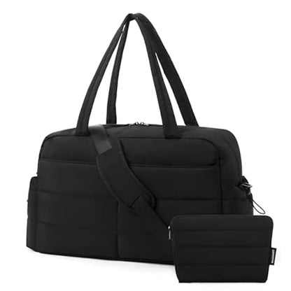BAGSMART Carry On Travel Handle Bag Unsiex Weekender Overnight Large Capacity Duffle Bags Sports Fitness Bags for Women