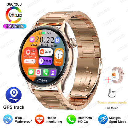2026New Smart Watch Women 1.43"Ultra-thin AMOLED HD Screen Sport Fitness Bracelet Custom Watch Face Voice Call Ladies Smartwatch