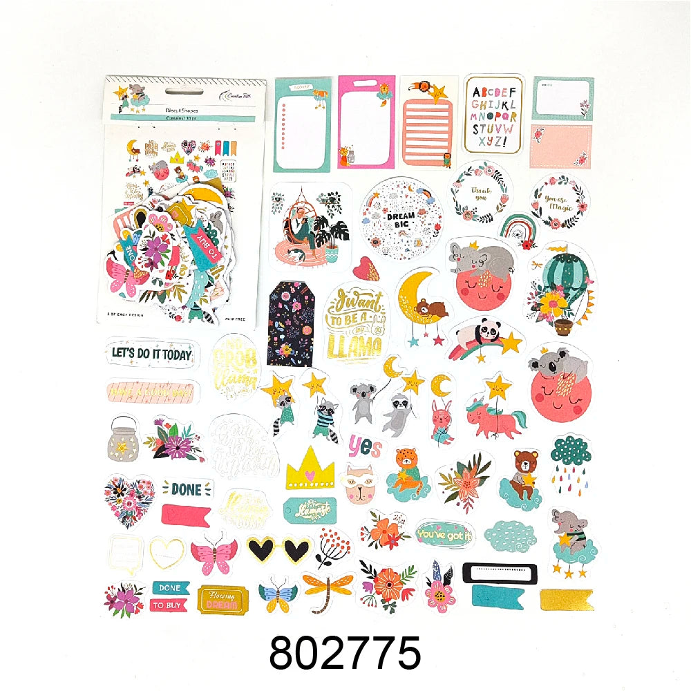 Creative Path Scrapbooking Diecut Paper Cutouts Vintage Die Cuts Ephemera Shapes For Journaling DIY Crafting Planner Card Making