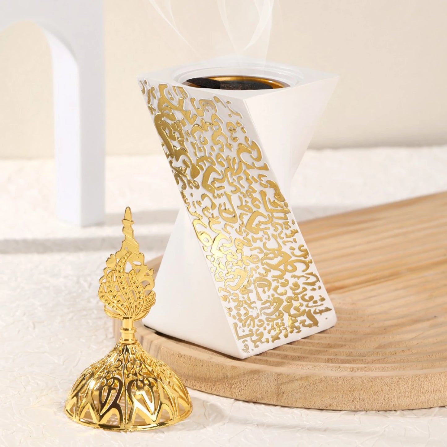 Incense Burner Stand Modern Incense Holder Accent Room Meditation Censer for Home Fragrance Desktop Gift Festivals Party Hotel
