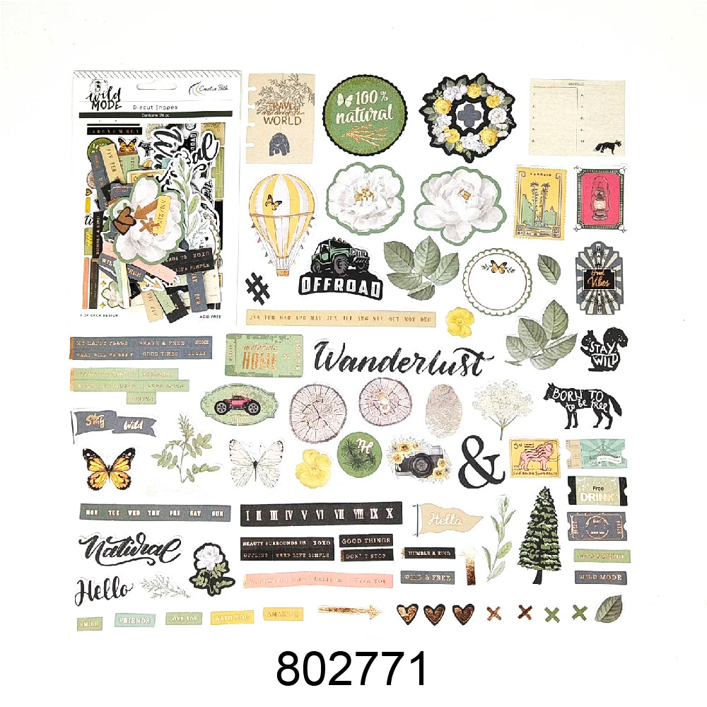 Creative Path Scrapbooking Diecut Paper Cutouts Vintage Die Cuts Ephemera Shapes For Journaling DIY Crafting Planner Card Making